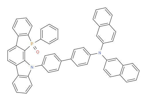 11-(4'-(di(naphthalen-2-yl)amino)-[1,1'-biphenyl]-4-yl)-12-phenyl-11,12-dihydrophosphindolo[2,3-a]carbazole 12-oxide