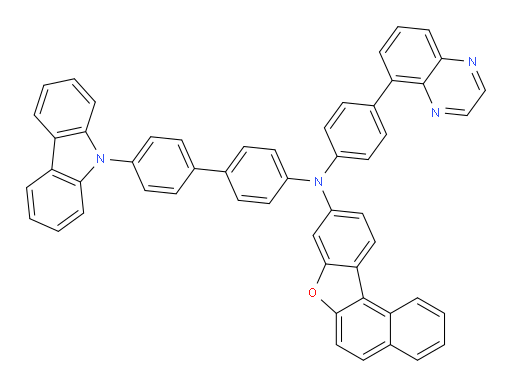 N-(4'-(9H-carbazol-9-yl)-[1,1'-biphenyl]-4-yl)-N-(4-(quinoxalin-5-yl)phenyl)naphtho[2,1-b]benzofuran-9-amine