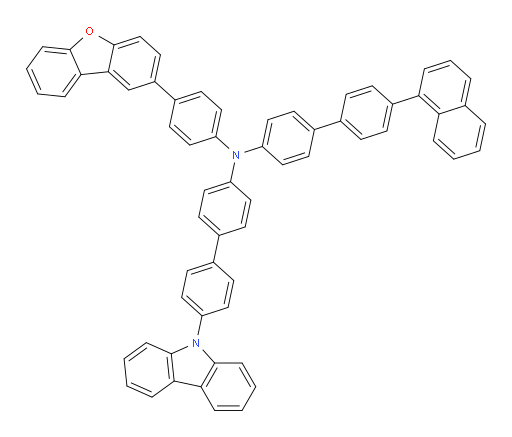 N-(4'-(9H-carbazol-9-yl)-[1,1'-biphenyl]-4-yl)-N-(4-(dibenzo[b,d]furan-2-yl)phenyl)-4'-(naphthalen-1-yl)-[1,1'-biphenyl]-4-amine