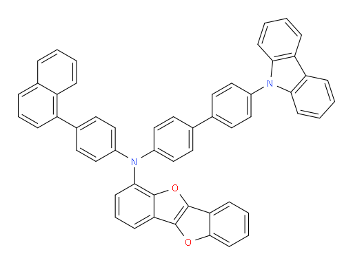 N-(4'-(9H-carbazol-9-yl)-[1,1'-biphenyl]-4-yl)-N-(4-(naphthalen-1-yl)phenyl)benzofuro[3,2-b]benzofuran-1-amine