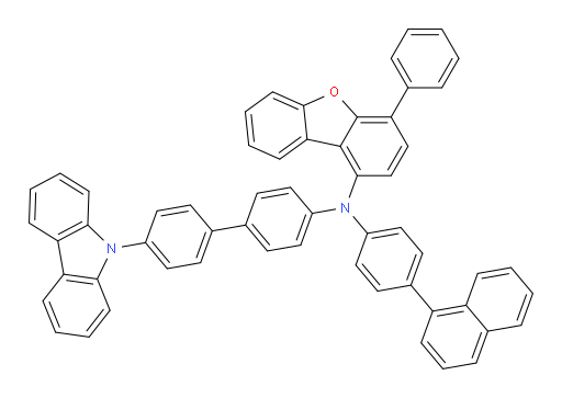 N-(4'-(9H-carbazol-9-yl)-[1,1'-biphenyl]-4-yl)-N-(4-(naphthalen-1-yl)phenyl)-4-phenyldibenzo[b,d]furan-1-amine