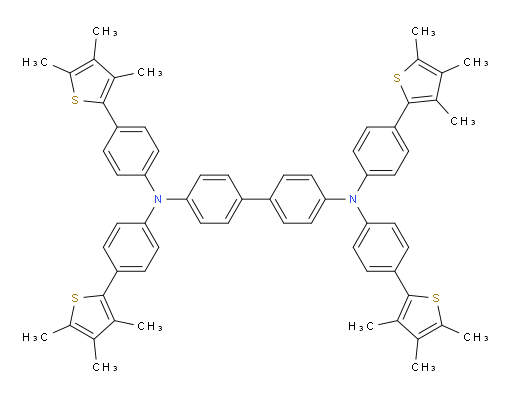 N4,N4,N4',N4'-tetrakis(4-(3,4,5-trimethylthiophen-2-yl)phenyl)-[1,1'-biphenyl]-4,4'-diamine