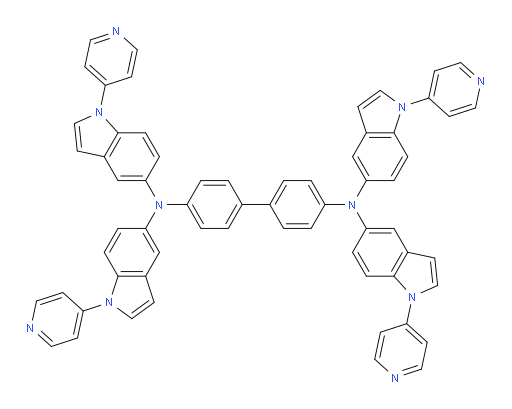 N4,N4,N4',N4'-tetrakis(1-(pyridin-4-yl)-1H-indol-5-yl)-[1,1'-biphenyl]-4,4'-diamine