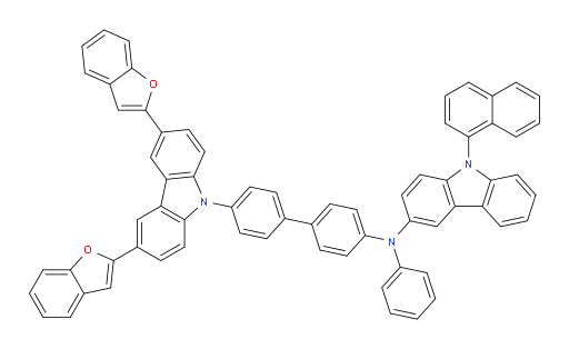 N-(4'-(3,6-di(benzofuran-2-yl)-9H-carbazol-9-yl)-[1,1'-biphenyl]-4-yl)-9-(naphthalen-1-yl)-N-phenyl-9H-carbazol-3-amine
