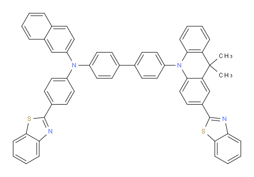 N-(4'-(2-(benzo[d]thiazol-2-yl)-9,9-dimethylacridin-10(9H)-yl)-[1,1'-biphenyl]-4-yl)-N-(4-(benzo[d]thiazol-2-yl)phenyl)naphthalen-2-amine