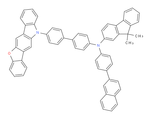 N-(4'-(11H-benzofuro[3,2-b]carbazol-11-yl)-[1,1'-biphenyl]-4-yl)-9,9-dimethyl-N-(4-(naphthalen-2-yl)phenyl)-9H-fluoren-2-amine