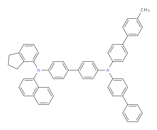 N4-([1,1'-biphenyl]-4-yl)-N4'-(2,3-dihydro-1H-inden-4-yl)-N4-(4'-methyl-[1,1'-biphenyl]-4-yl)-N4'-(naphthalen-1-yl)-[1,1'-biphenyl]-4,4'-diamine