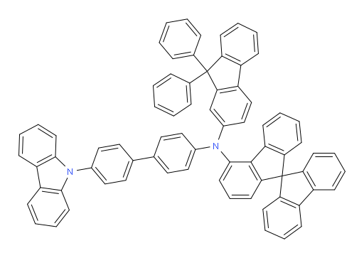 N-(4'-(9H-carbazol-9-yl)-[1,1'-biphenyl]-4-yl)-N-(9,9-diphenyl-9H-fluoren-2-yl)-9,9'-spirobi[fluoren]-4-amine