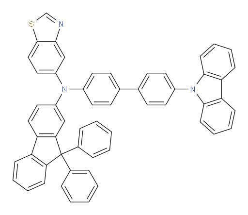 N-(4'-(9H-carbazol-9-yl)-[1,1'-biphenyl]-4-yl)-N-(9,9-diphenyl-9H-fluoren-2-yl)benzo[d]thiazol-5-amine