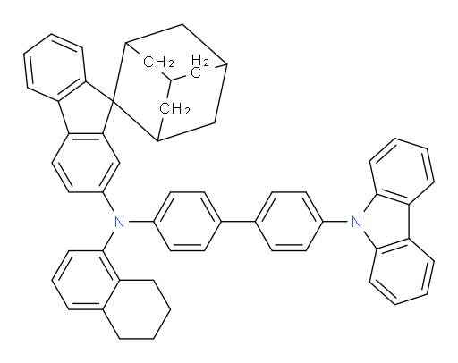 N-(4'-(9H-carbazol-9-yl)-[1,1'-biphenyl]-4-yl)-N-(5,6,7,8-tetrahydronaphthalen-1-yl)spiro[adamantane-2,9'-fluoren]-2'-amine