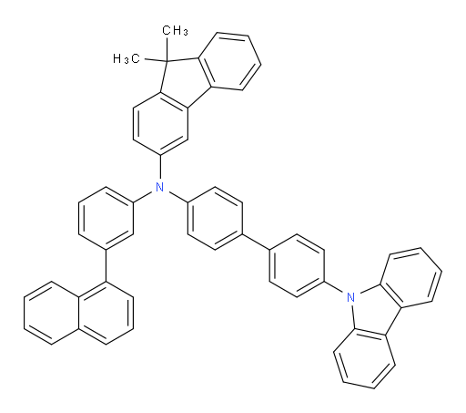 N-(4'-(9H-carbazol-9-yl)-[1,1'-biphenyl]-4-yl)-9,9-dimethyl-N-(3-(naphthalen-1-yl)phenyl)-9H-fluoren-3-amine