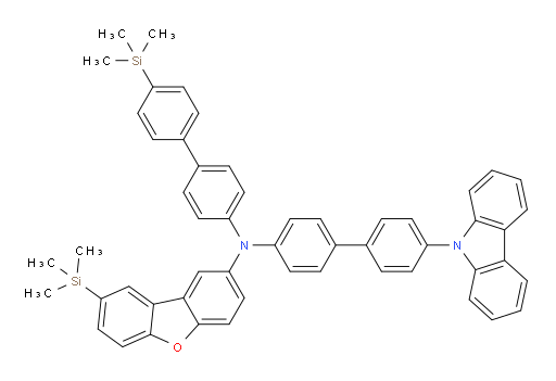N-(4'-(9H-carbazol-9-yl)-[1,1'-biphenyl]-4-yl)-8-(trimethylsilyl)-N-(4'-(trimethylsilyl)-[1,1'-biphenyl]-4-yl)dibenzo[b,d]furan-2-amine