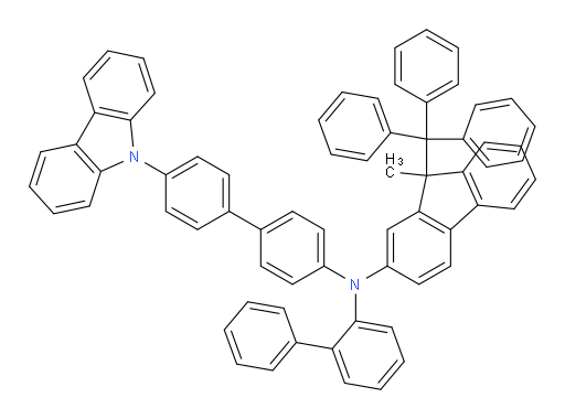 N-(4'-(9H-carbazol-9-yl)-[1,1'-biphenyl]-4-yl)-N-([1,1'-biphenyl]-2-yl)-9-methyl-9-trityl-9H-fluoren-2-amine