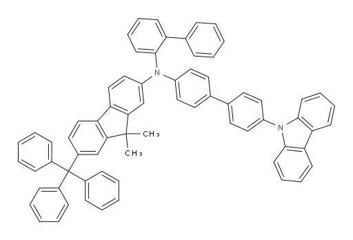 N-(4'-(9H-carbazol-9-yl)-[1,1'-biphenyl]-4-yl)-N-([1,1'-biphenyl]-2-yl)-9,9-dimethyl-7-trityl-9H-fluoren-2-amine