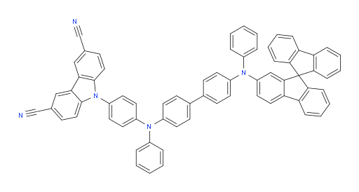 9-(4-((4'-(9,9'-spirobi[fluoren]-7-yl(phenyl)amino)-[1,1'-biphenyl]-4-yl)(phenyl)amino)phenyl)-9H-carbazole-3,6-dicarbonitrile