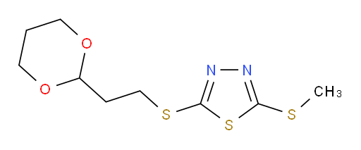 2-((2-(1,3-dioxan-2-yl)ethyl)thio)-5-(methylthio)-1,3,4-thiadiazole