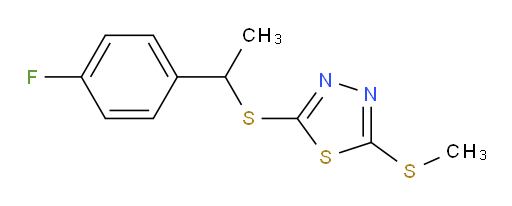 2-((1-(4-fluorophenyl)ethyl)thio)-5-(methylthio)-1,3,4-thiadiazole