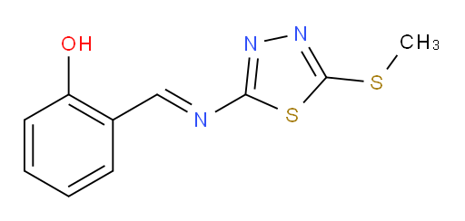 (E)-2-(((5-(methylthio)-1,3,4-thiadiazol-2-yl)imino)methyl)phenol