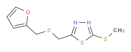 2-(((furan-2-ylmethyl)thio)methyl)-5-(methylthio)-1,3,4-thiadiazole