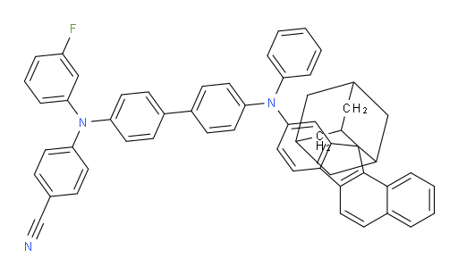 4-((3-fluorophenyl)(4'-(phenyl(spiro[adamantane-2,11'-benzo[a]fluoren]-9'-yl)amino)-[1,1'-biphenyl]-4-yl)amino)benzonitrile
