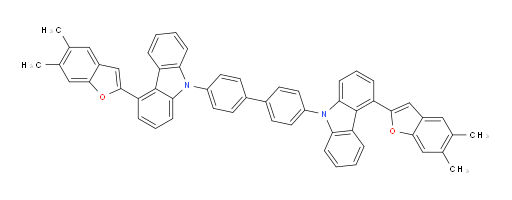 4,4'-bis(4-(5,6-dimethylbenzofuran-2-yl)-9H-carbazol-9-yl)-1,1'-biphenyl