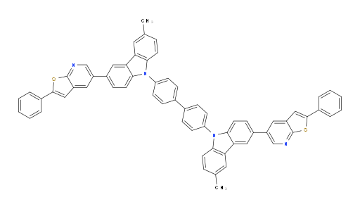 4,4'-bis(3-methyl-6-(2-phenylthieno[2,3-b]pyridin-5-yl)-9H-carbazol-9-yl)-1,1'-biphenyl