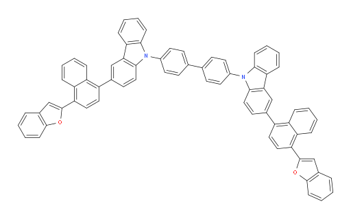 4,4'-bis(3-(4-(benzofuran-2-yl)naphthalen-1-yl)-9H-carbazol-9-yl)-1,1'-biphenyl