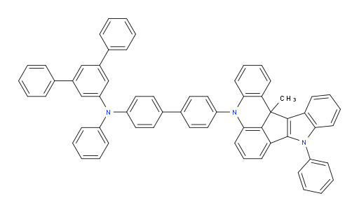 N-(4'-(13c-methyl-9-phenyl-9,13c-dihydro-5H-indolo[3',2':4,5]cyclopenta[1,2,3-kl]acridin-5-yl)-[1,1'-biphenyl]-4-yl)-N-phenyl-[1,1':3',1''-terphenyl]-5'-amine