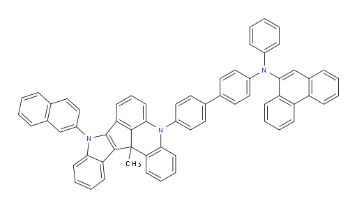 N-(4'-(13c-methyl-9-(naphthalen-2-yl)-9,13c-dihydro-5H-indolo[3',2':4,5]cyclopenta[1,2,3-kl]acridin-5-yl)-[1,1'-biphenyl]-4-yl)-N-phenylphenanthren-9-amine