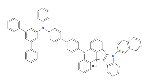 N-(4'-(13c-methyl-9-(naphthalen-2-yl)-9,13c-dihydro-5H-indolo[3',2':4,5]cyclopenta[1,2,3-kl]acridin-5-yl)-[1,1'-biphenyl]-4-yl)-N-phenyl-[1,1':3',1''-terphenyl]-5'-amine