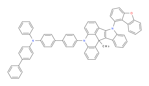 N-([1,1'-biphenyl]-4-yl)-4'-(9-(dibenzo[b,d]furan-1-yl)-13c-methyl-9,13c-dihydro-5H-indolo[3',2':4,5]cyclopenta[1,2,3-kl]acridin-5-yl)-N-phenyl-[1,1'-biphenyl]-4-amine