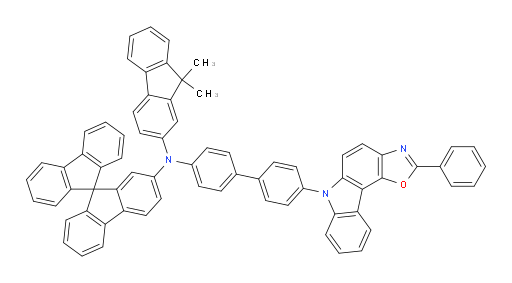 N-(9,9-dimethyl-9H-fluoren-2-yl)-N-(4'-(2-phenyl-6H-oxazolo[4,5-c]carbazol-6-yl)-[1,1'-biphenyl]-4-yl)-9,9'-spirobi[fluoren]-2-amine