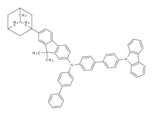N-(4'-(9H-carbazol-9-yl)-[1,1'-biphenyl]-4-yl)-N-([1,1'-biphenyl]-4-yl)-7-(adamantan-1-yl)-9,9-dimethyl-9H-fluoren-2-amine