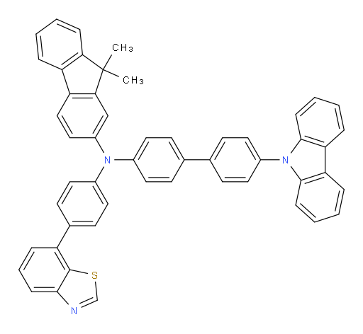 N-(4'-(9H-carbazol-9-yl)-[1,1'-biphenyl]-4-yl)-N-(4-(benzo[d]thiazol-7-yl)phenyl)-9,9-dimethyl-9H-fluoren-2-amine