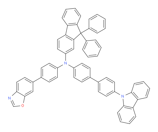 N-(4'-(9H-carbazol-9-yl)-[1,1'-biphenyl]-4-yl)-N-(4-(benzo[d]oxazol-6-yl)phenyl)-9,9-diphenyl-9H-fluoren-2-amine