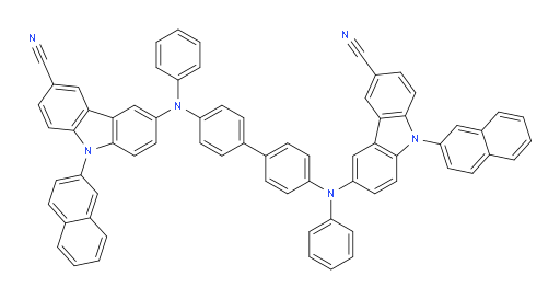 6,6'-([1,1'-biphenyl]-4,4'-diylbis(phenylazanediyl))bis(9-(naphthalen-2-yl)-9H-carbazole-3-carbonitrile)