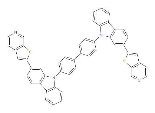 4,4'-bis(2-(thieno[2,3-c]pyridin-2-yl)-9H-carbazol-9-yl)-1,1'-biphenyl