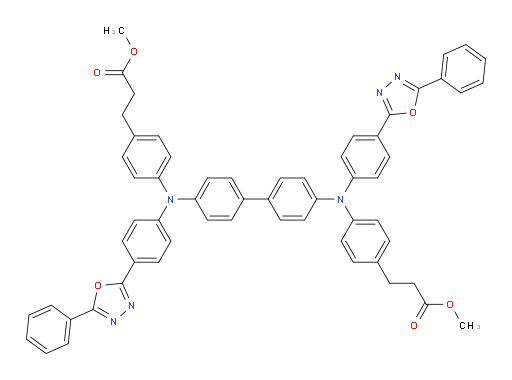 dimethyl 3,3'-(([1,1'-biphenyl]-4,4'-diylbis((4-(5-phenyl-1,3,4-oxadiazol-2-yl)phenyl)azanediyl))bis(4,1-phenylene))dipropanoate
