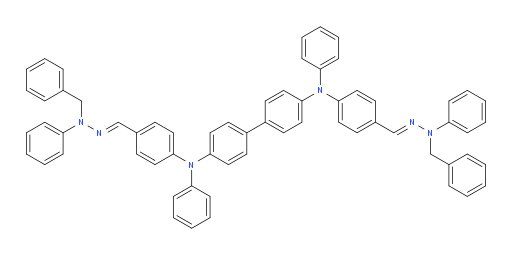 N4,N4'-bis(4-((E)-(2-benzyl-2-phenylhydrazono)methyl)phenyl)-N4,N4'-diphenyl-[1,1'-biphenyl]-4,4'-diamine