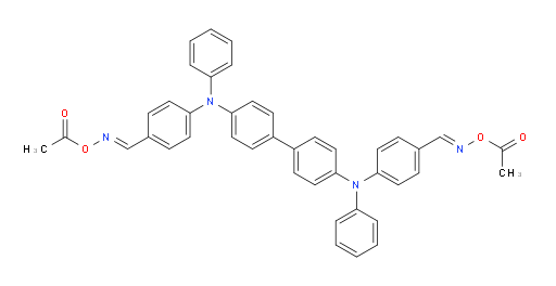 (1E,1'E)-4-((4'-((4-((E)-(acetoxyimino)methyl)phenyl)(phenyl)amino)-[1,1'-biphenyl]-4-yl)(phenyl)amino)benzaldehyde O-acetyl oxime