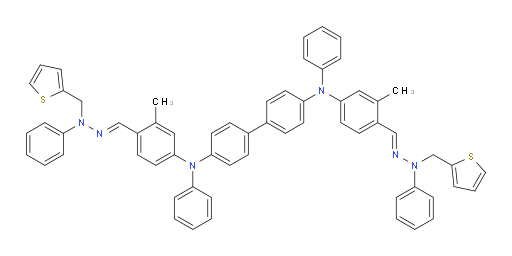 N4,N4'-bis(3-methyl-4-((E)-(2-phenyl-2-(thiophen-2-ylmethyl)hydrazono)methyl)phenyl)-N4,N4'-diphenyl-[1,1'-biphenyl]-4,4'-diamine