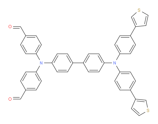 4,4'-((4'-(bis(4-(thiophen-3-yl)phenyl)amino)-[1,1'-biphenyl]-4-yl)azanediyl)dibenzaldehyde