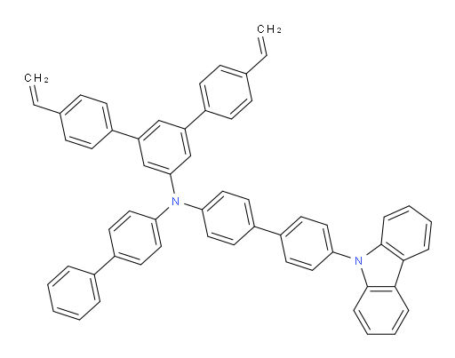 N-(4'-(9H-carbazol-9-yl)-[1,1'-biphenyl]-4-yl)-N-([1,1'-biphenyl]-4-yl)-4,4''-divinyl-[1,1':3',1''-terphenyl]-5'-amine