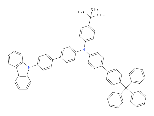 N-(4'-(9H-carbazol-9-yl)-[1,1'-biphenyl]-4-yl)-N-(4-(tert-butyl)phenyl)-4'-trityl-[1,1'-biphenyl]-4-amine