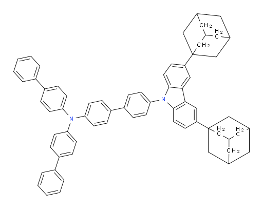 N,N-di([1,1'-biphenyl]-4-yl)-4'-(3,6-di(adamantan-1-yl)-9H-carbazol-9-yl)-[1,1'-biphenyl]-4-amine