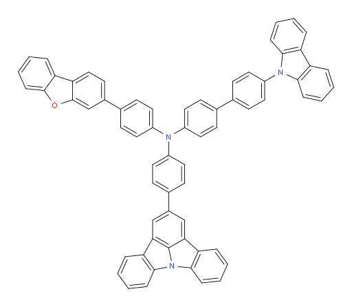 4'-(9H-carbazol-9-yl)-N-(4-(dibenzo[b,d]furan-3-yl)phenyl)-N-(4-(indolo[3,2,1-jk]carbazol-2-yl)phenyl)-[1,1'-biphenyl]-4-amine
