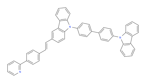 (E)-9-(4'-(9H-carbazol-9-yl)-[1,1'-biphenyl]-4-yl)-3-(4-(pyridin-2-yl)styryl)-9H-carbazole