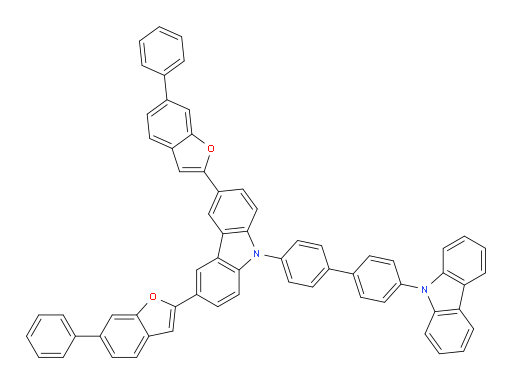 9-(4'-(9H-carbazol-9-yl)-[1,1'-biphenyl]-4-yl)-3,6-bis(6-phenylbenzofuran-2-yl)-9H-carbazole
