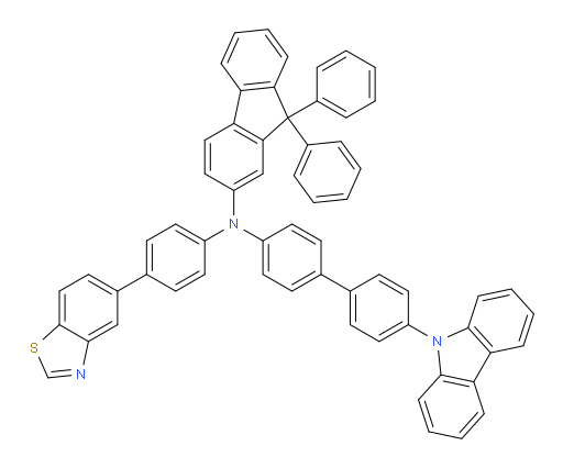 N-(4'-(9H-carbazol-9-yl)-[1,1'-biphenyl]-4-yl)-N-(4-(benzo[d]thiazol-5-yl)phenyl)-9,9-diphenyl-9H-fluoren-2-amine
