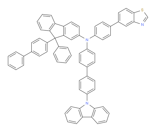 N-(4'-(9H-carbazol-9-yl)-[1,1'-biphenyl]-4-yl)-9-([1,1'-biphenyl]-4-yl)-N-(4-(benzo[d]thiazol-5-yl)phenyl)-9-phenyl-9H-fluoren-2-amine